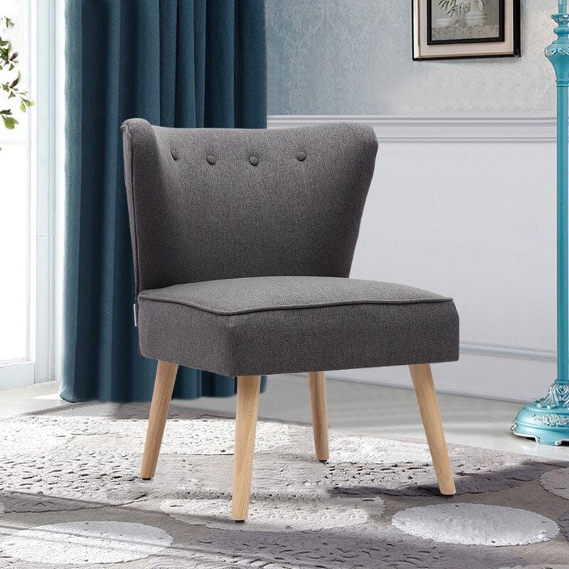 Medium Single Leisure Armchair with Wooden Legs Cocktail Chairs Living and Home 