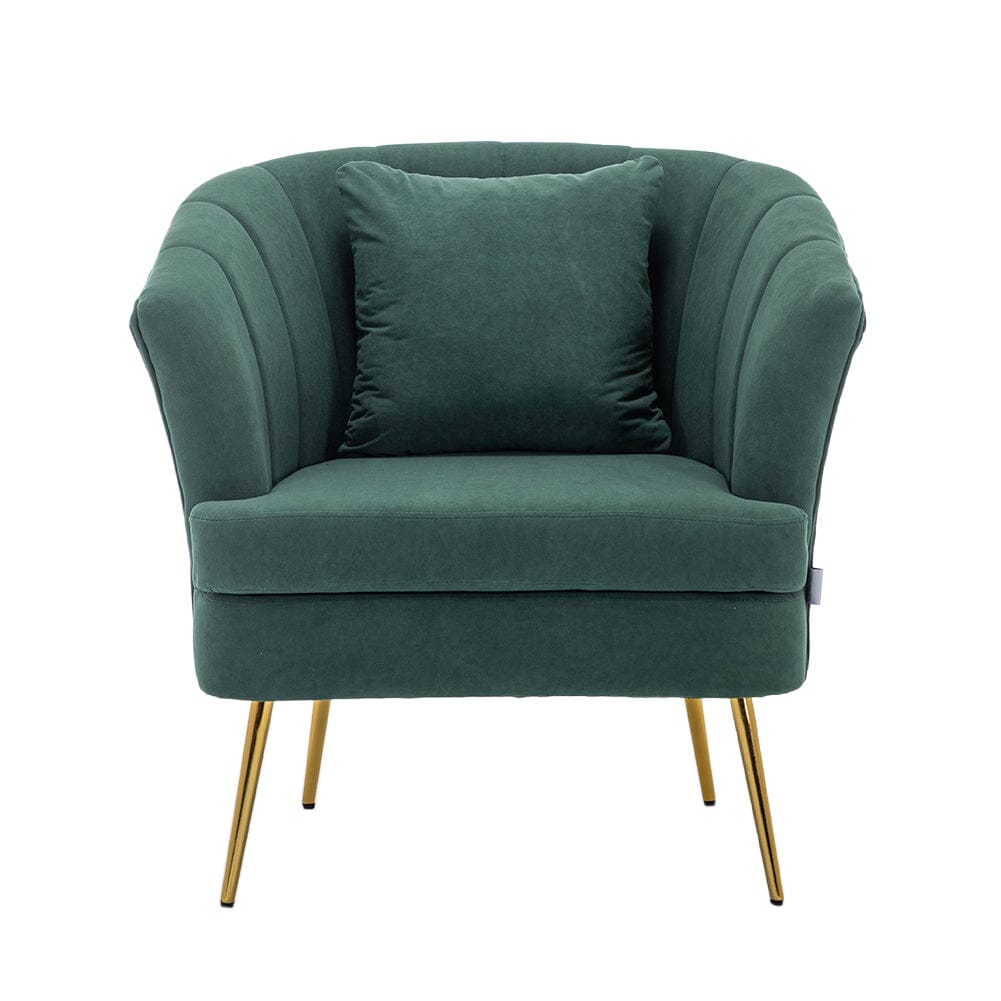 Premium Single Armchair with Gold Metal Legs Armchair Living and Home 