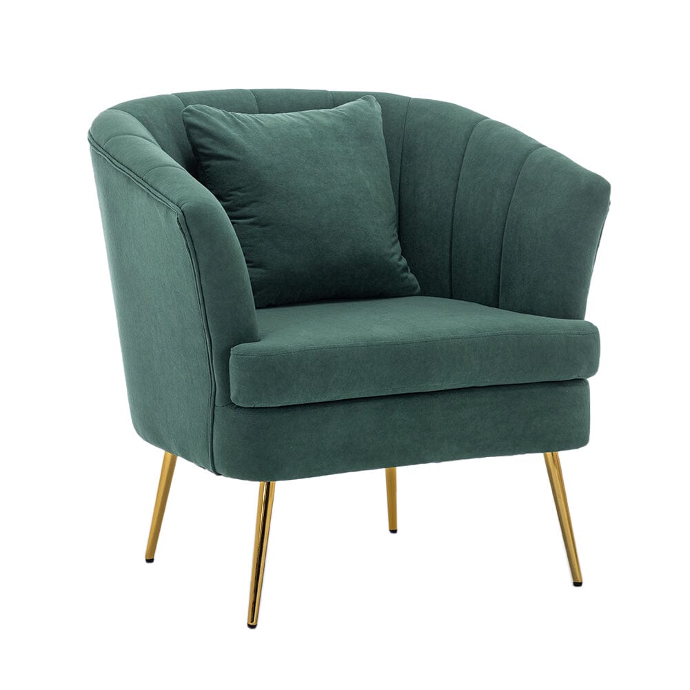Premium Single Armchair with Gold Metal Legs Armchair Living and Home 