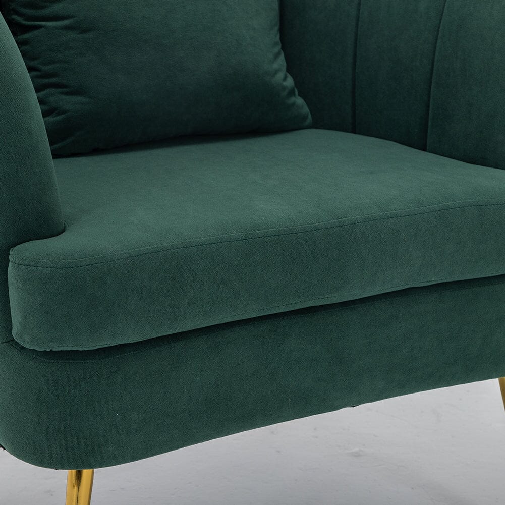 Premium Single Armchair with Gold Metal Legs Armchair Living and Home 