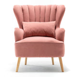 Occasion Frosted Velvet Wingback Armchair and Footstool Wingback Chairs Living and Home 