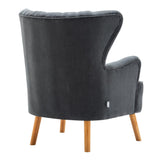 Occasion Frosted Velvet Wingback Armchair and Footstool Wingback Chairs Living and Home 