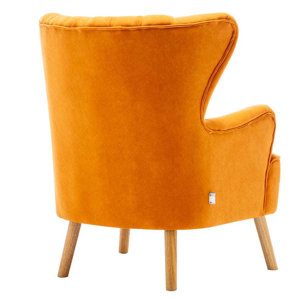 Occasion Frosted Velvet Wingback Armchair and Footstool Wingback Chairs Living and Home 