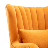 Occasion Frosted Velvet Wingback Armchair and Footstool Wingback Chairs Living and Home 