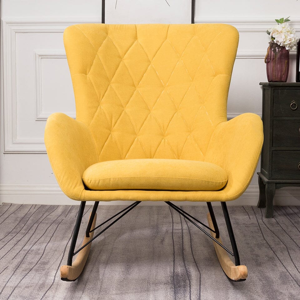 Linen Cushion Rocking Chair Living and Home 
