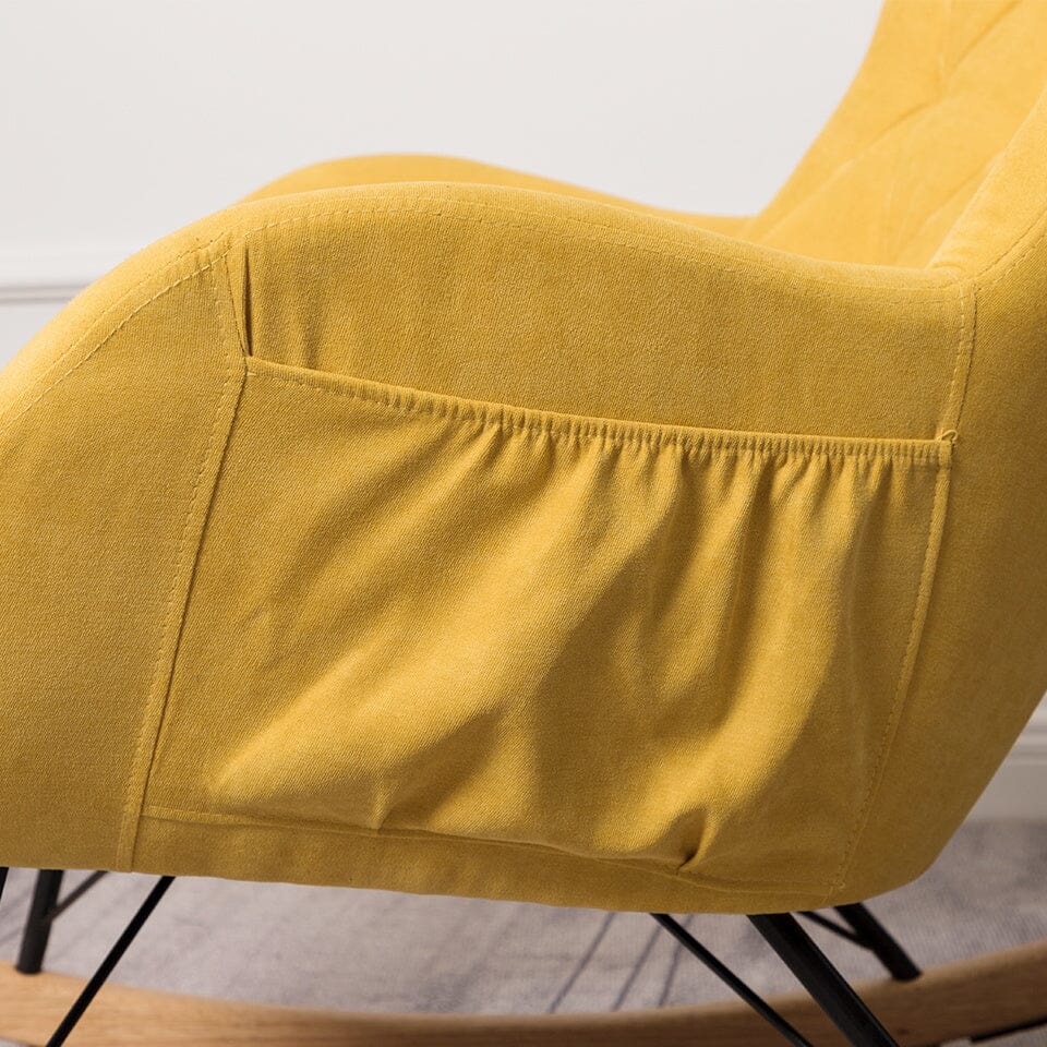 Linen Cushion Rocking Chair Living and Home 