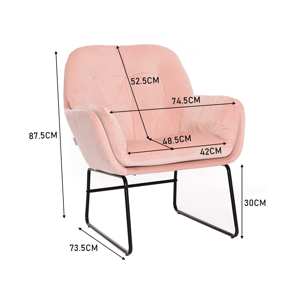 75cm Wide Faux Leather Armchair Double Layer Padded Occasional Chair Other Occasional Chairs Living and Home 