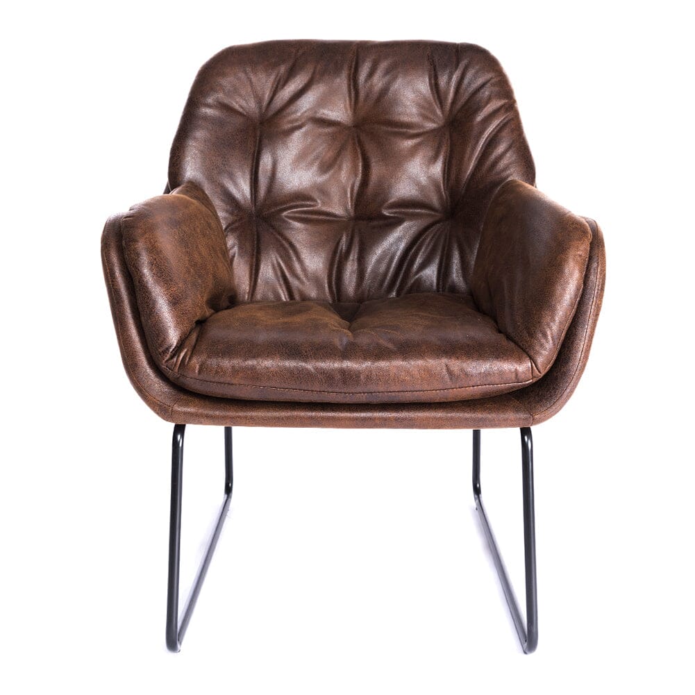 Contemporary Metal Legs Tufted Leisure Armchair Armchair Living and Home 