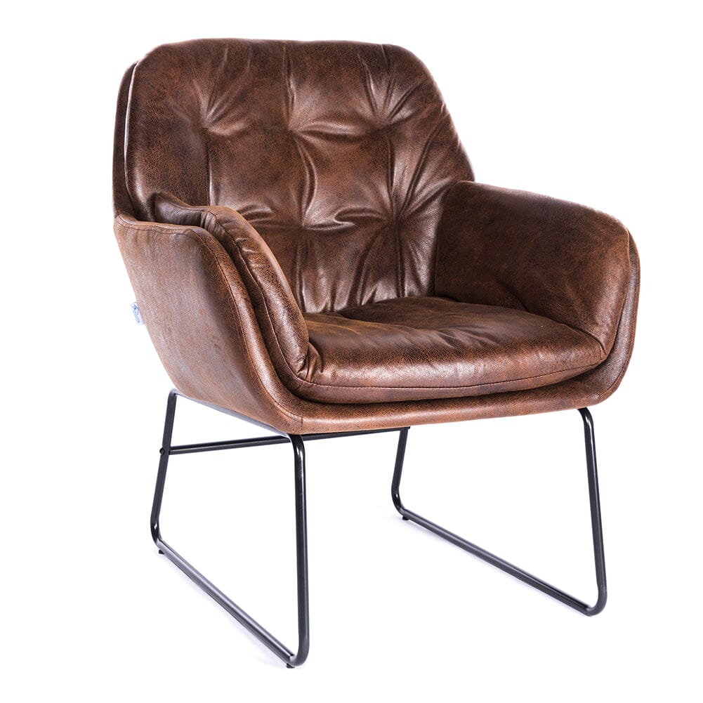 Contemporary Metal Legs Tufted Leisure Armchair Armchair Living and Home 