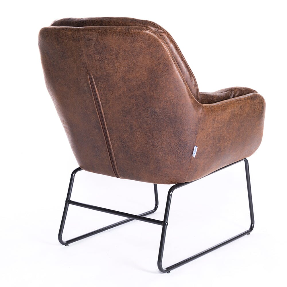 Contemporary Metal Legs Tufted Leisure Armchair Armchair Living and Home 