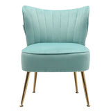 Velvet Cocktail Chairs Accent Chairs with Gold Legs Cocktail Chairs Living and Home Cyan (Velvet) 
