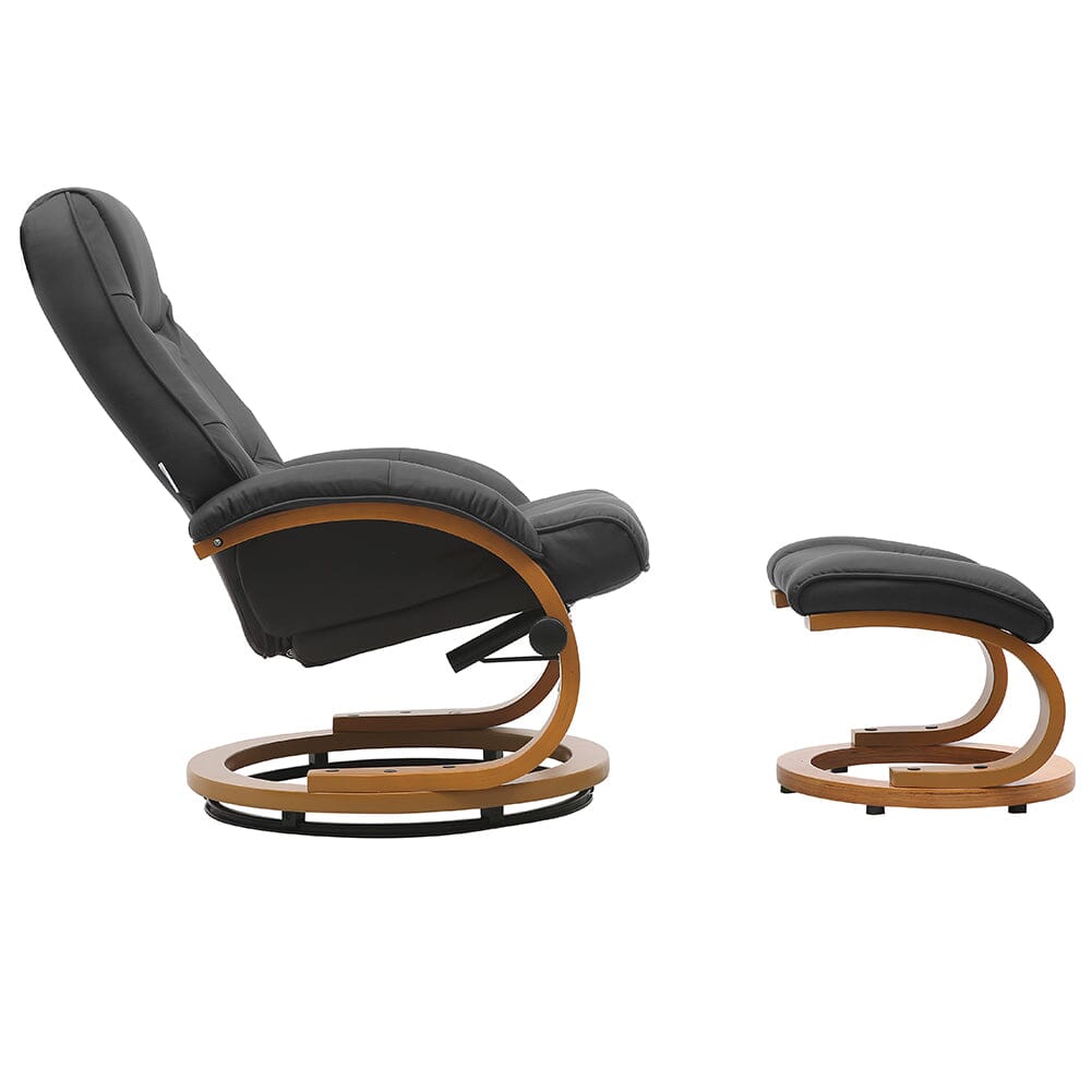 Ergonomic Executive Office Reclining Chair with Footstool Armchair Living and Home 