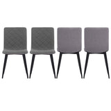83cm Height Set of 4 Linen Upholstered Comfy Dining Chairs Dining Chairs Living and Home 