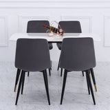 Set of 4 Curved Frosted Velvet Dining Chairs Dining Chairs Living and Home 