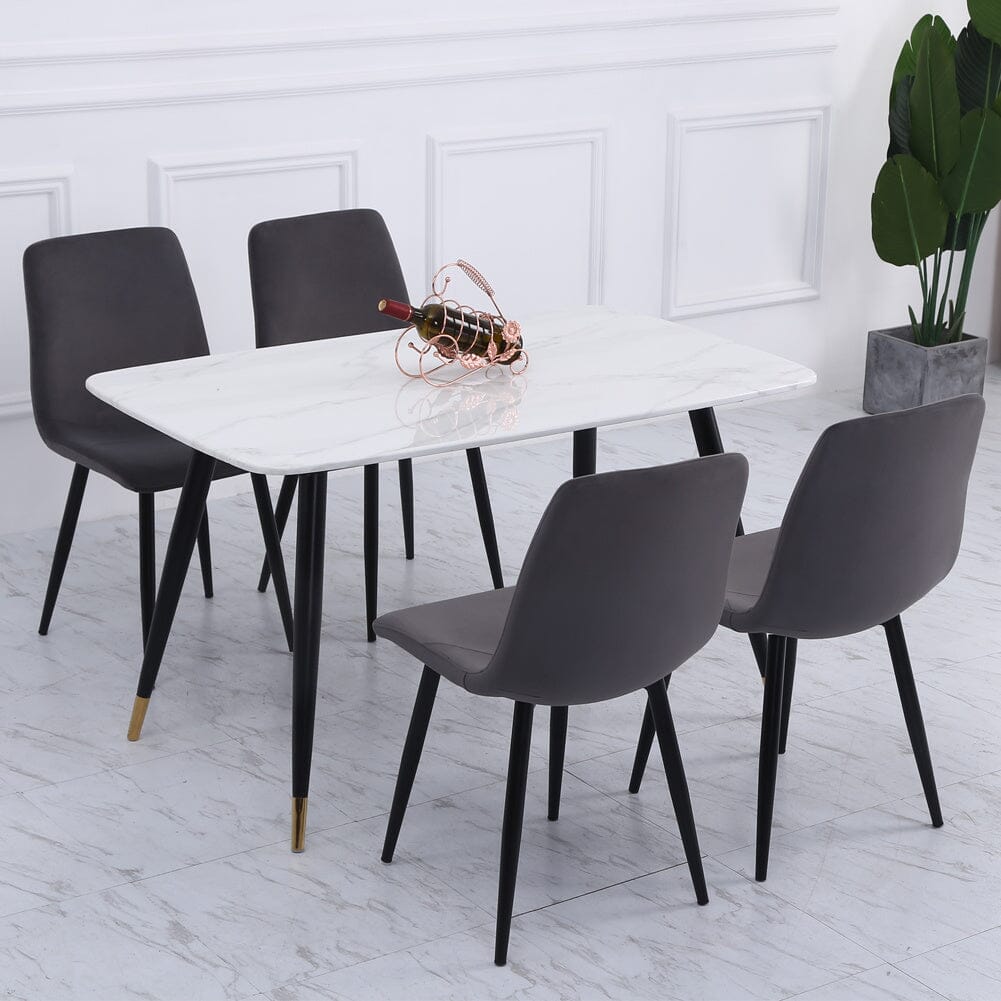 Set of 4 Curved Dining Chairs Dining Chairs Living and Home 