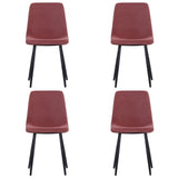 Set of 4 Curved Frosted Velvet Dining Chairs Dining Chairs Living and Home 