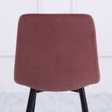 Set of 4 Curved Frosted Velvet Dining Chairs Dining Chairs Living and Home 
