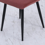 Set of 4 Curved Frosted Velvet Dining Chairs Dining Chairs Living and Home 