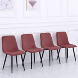 Set of 4 Curved Frosted Velvet Dining Chairs Dining Chairs Living and Home 