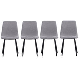 Set of 4 Curved Frosted Velvet Dining Chairs Dining Chairs Living and Home 