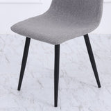 Set of 4 Curved Frosted Velvet Dining Chairs Dining Chairs Living and Home 