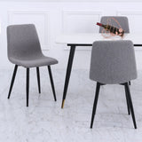 Set of 4 Curved Frosted Velvet Dining Chairs Dining Chairs Living and Home 