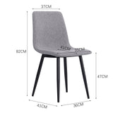 Set of 4 Curved Frosted Velvet Dining Chairs Dining Chairs Living and Home 