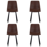 Set of 4 Curved Frosted Velvet Dining Chairs Dining Chairs Living and Home 