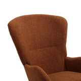 Modern Faux Wool Rocking Chair Upholstered Beige Rocking Chairs Living and Home 