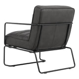 Retro Style PU leather Upholstered Armchair Metal Base Lounge Chair Lounge Chairs Living and Home 