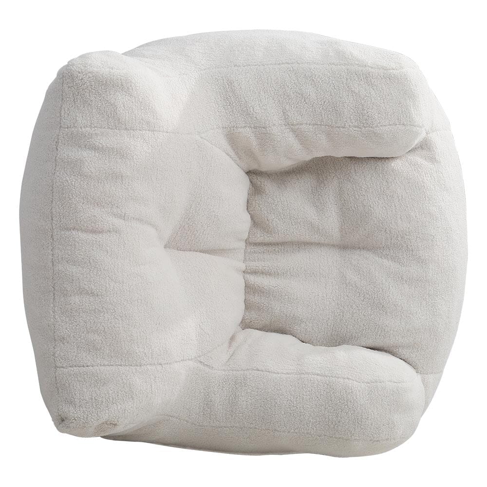 Elastic Sponge Bean Bag Chair White Single Lazy Sofa Bean Bag Chairs Living and Home 