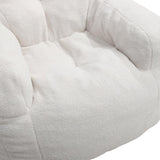 Elastic Sponge Bean Bag Chair White Single Lazy Sofa Bean Bag Chairs Living and Home 