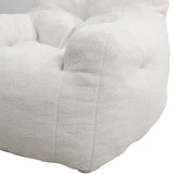 Elastic Sponge Bean Bag Chair White Single Lazy Sofa Bean Bag Chairs Living and Home 