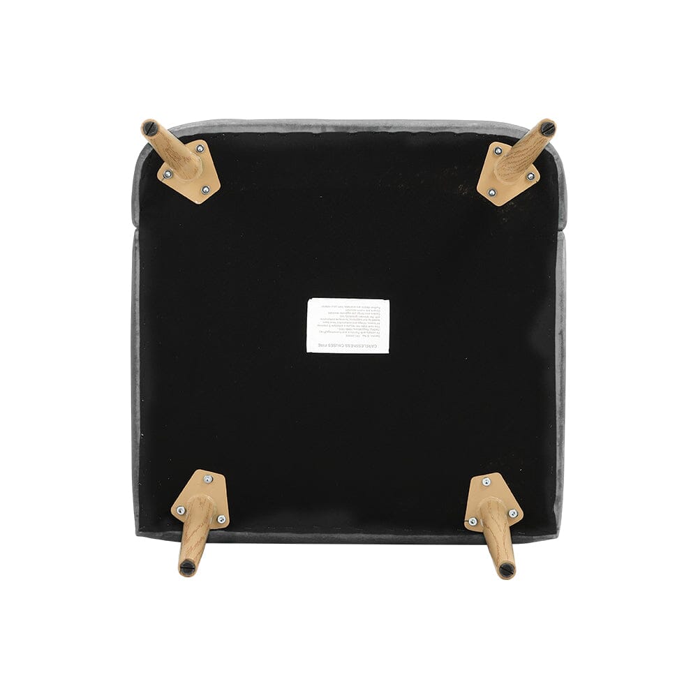 Wooden Legs Velvet Armchair Chair with Footrest Armchair Living and Home 
