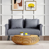 54inch Modern Fabric Sofa 2 Seat with 2 Pillows 2 Seater Sofas Living and Home 