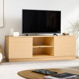 160cm Wood TV Stand with 2 Doors and 2 Shelves TV Stands Living and Home 