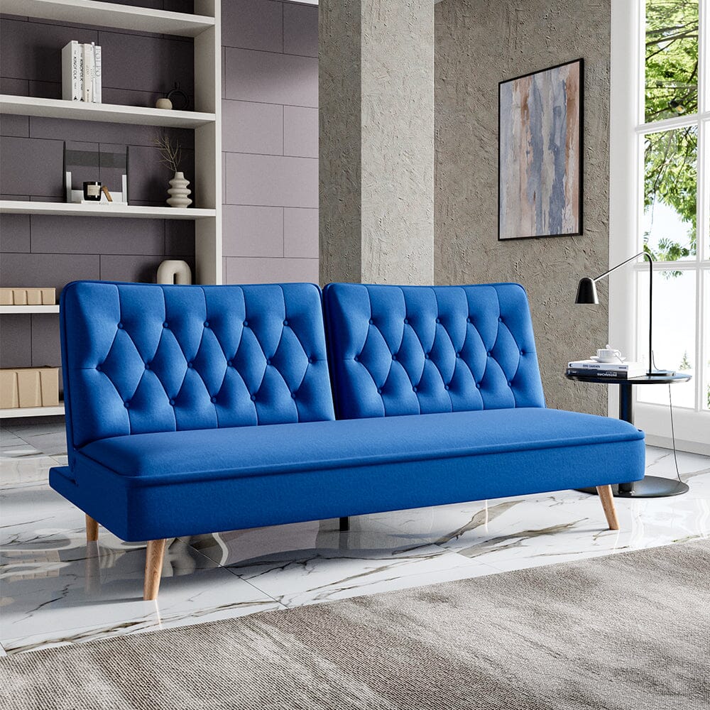 Upholstered Convertible Sofa Bed with Wood Leg Sofa Beds Living and Home 