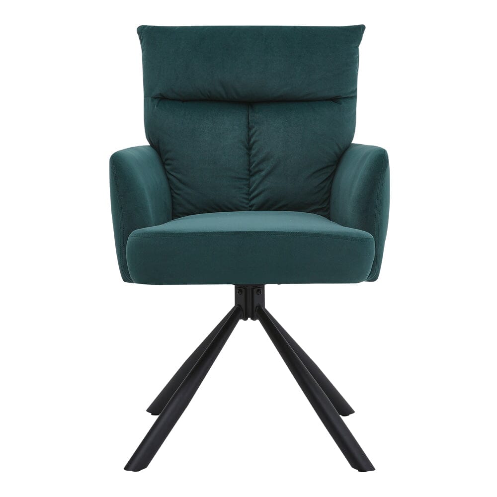 Modern Swivel Chair with Upholstered and Black Legs Home Office Chairs Living and Home 