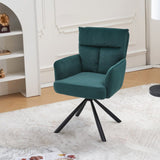 Modern Swivel Chair with Upholstered and Black Legs Home Office Chairs Living and Home 