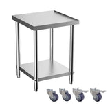 2 Tier Commercial Kitchen Prep & Work Stainless Steel Table Commercial Work Tables Living and Home 