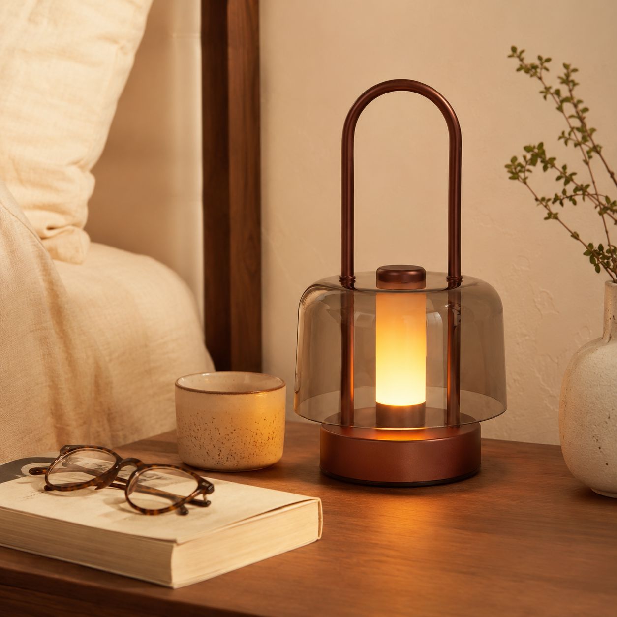 Portable Ambient Table Lamp Lightsin UK Brown In Stock 