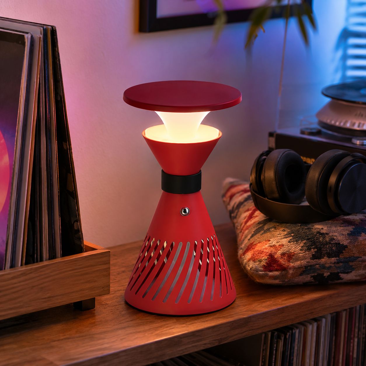 Retro Funnel Ambient Table Lamp - Portable Dimmable Cordless LED Light Lightsin UK 
