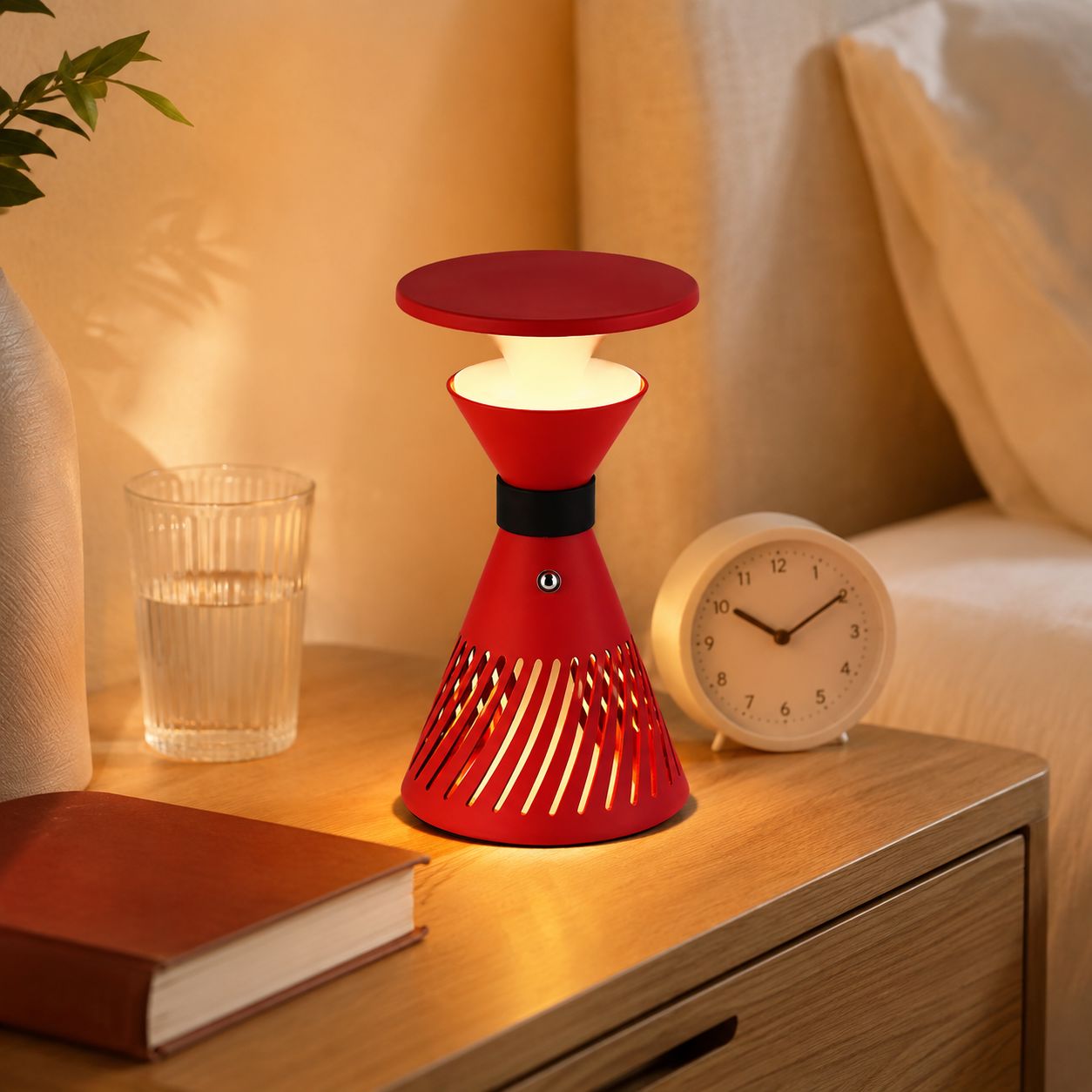 Retro Funnel Ambient Table Lamp - Portable Dimmable Cordless LED Light Lightsin UK 