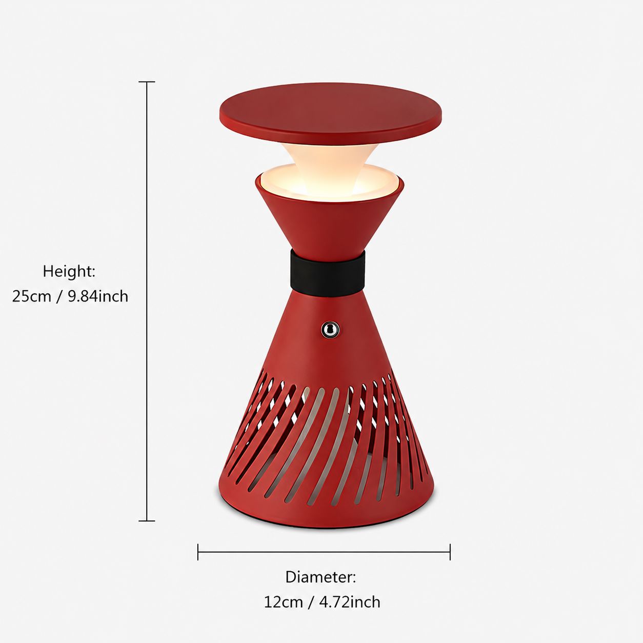 Retro Funnel Ambient Table Lamp - Portable Dimmable Cordless LED Light Lightsin UK 