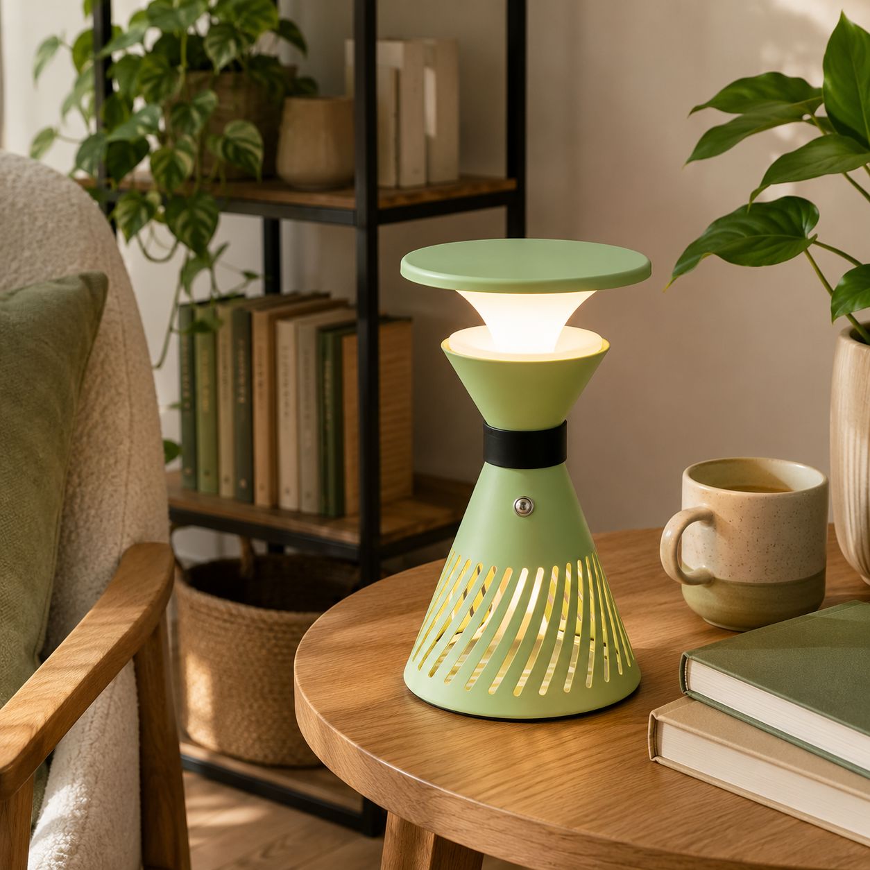 Retro Funnel Ambient Table Lamp - Portable Dimmable Cordless LED Light Lightsin UK 