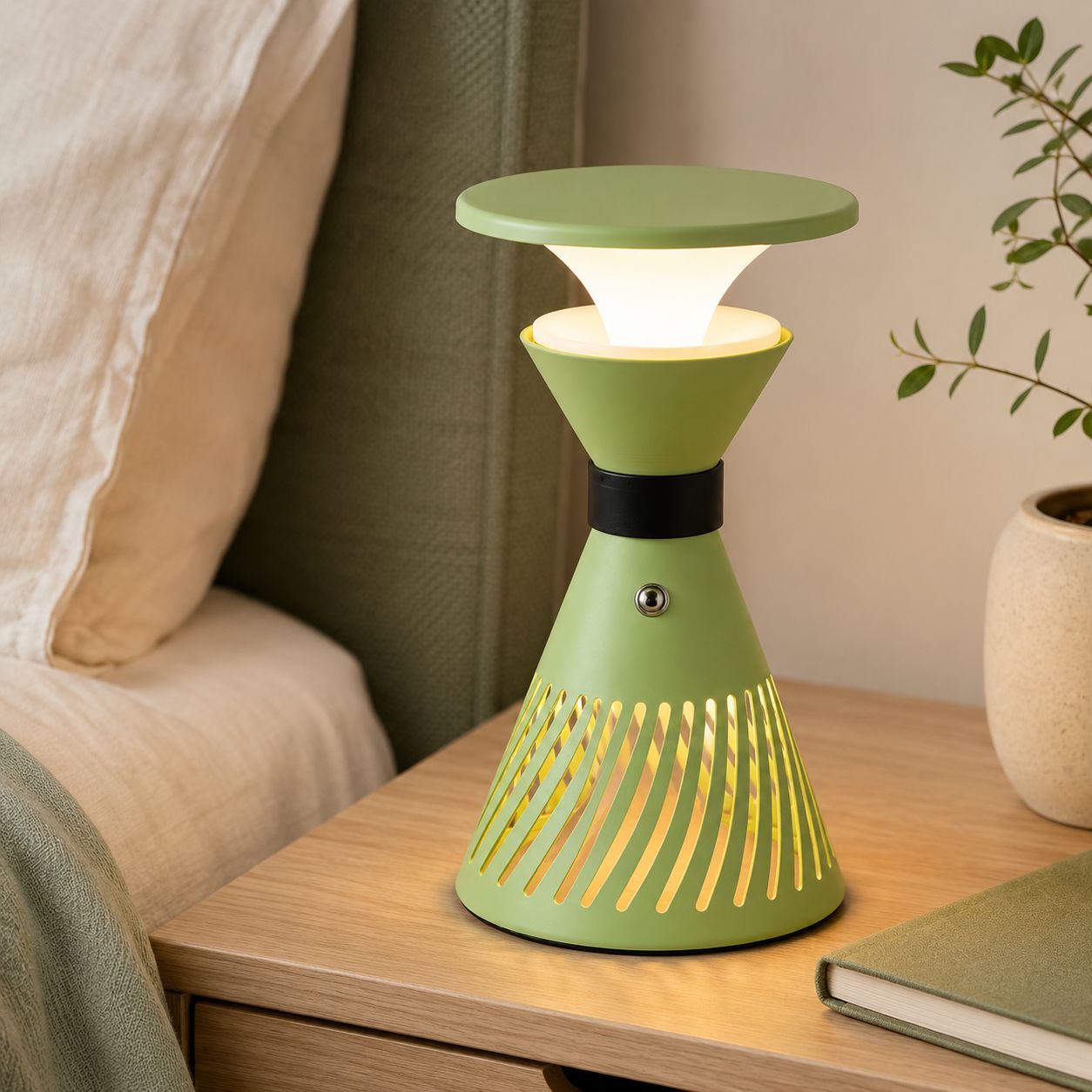 Retro Funnel Ambient Table Lamp - Portable Dimmable Cordless LED Light Lightsin UK 