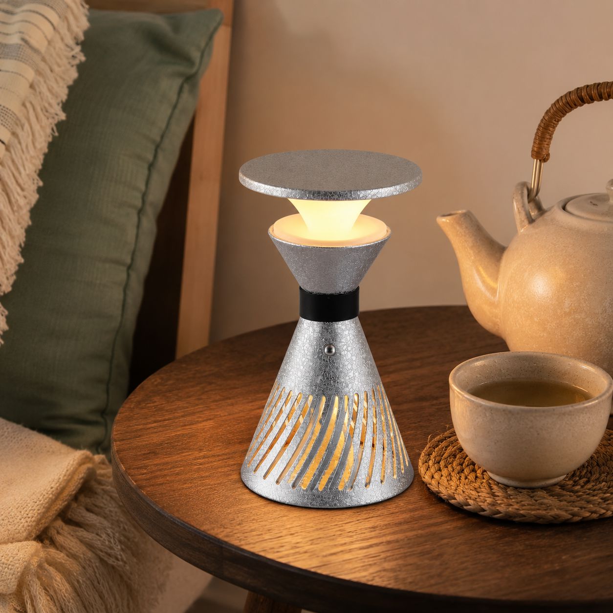 Retro Funnel Ambient Table Lamp - Portable Dimmable Cordless LED Light Lightsin UK 