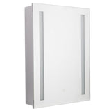 60cm Height Modern LED Illuminated Bathroom Mirror Cabinet with Socket Bathroom Mirror Cabinets Living and Home 