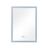 Anti-Fog Aluminum LED Touch Switch Bathroom Vanity Mirror with Clock Bathroom Mirrors Living and Home 