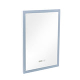 Anti-Fog Aluminum LED Touch Switch Bathroom Vanity Mirror with Clock Bathroom Mirrors Living and Home 